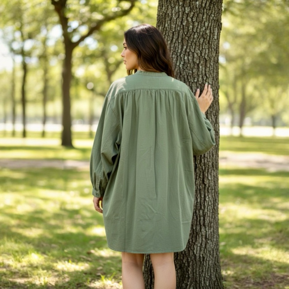 Sandrine Rose Moss Oversized Dress by Free People - Picture 3 of 9